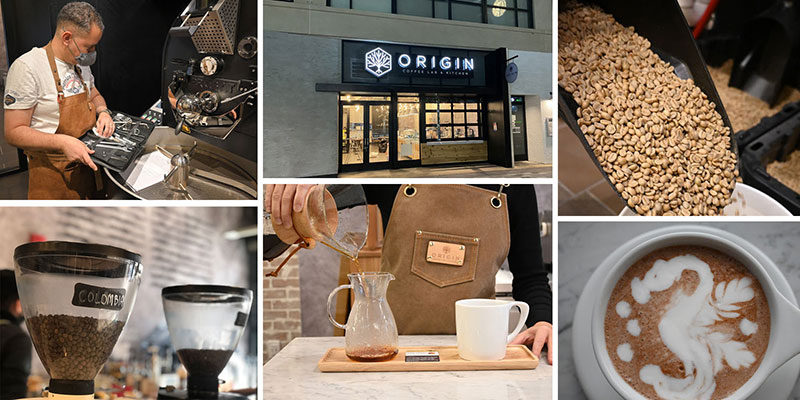 Photo collage: Origin Coffee Lab & Kitchen