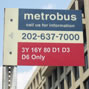Metrobus bus stop sign